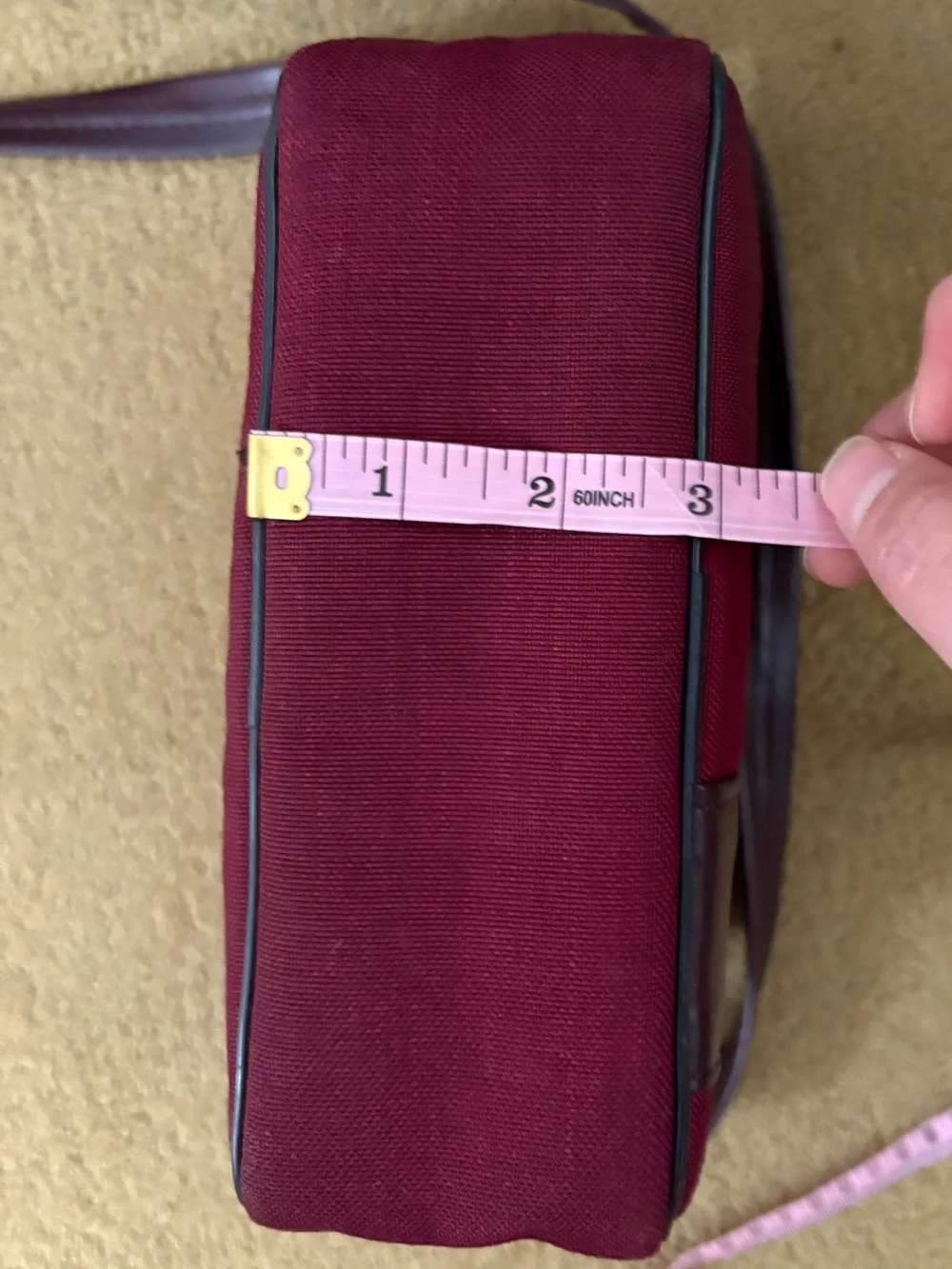 Vintage Kodak Kodamatic Camera Case Burgundy Retro Shoulder Bag